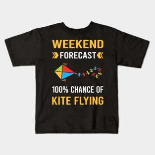 Weekend Forecast Kite Flying Kites Kids T-Shirt